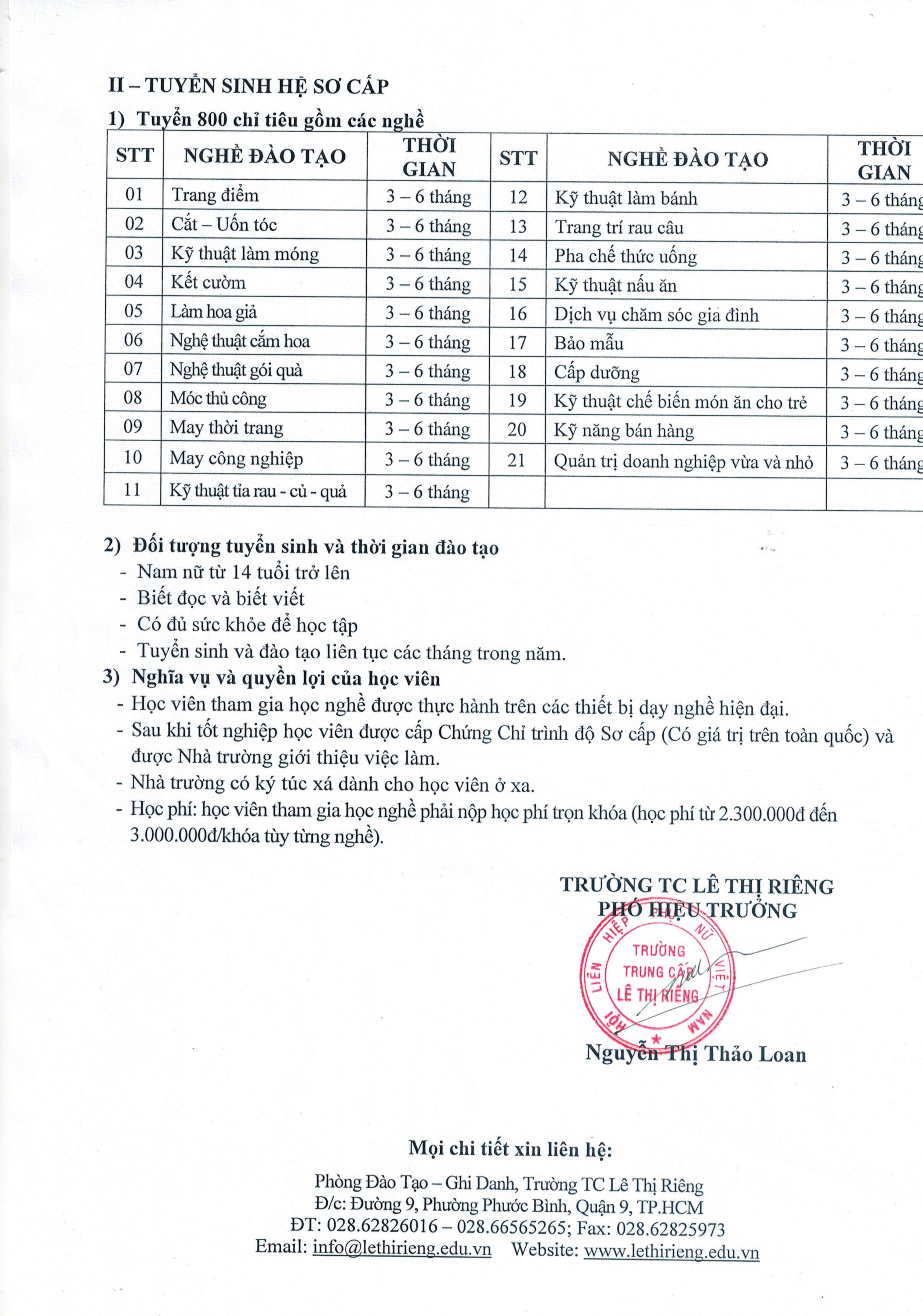 trung cap nghe 2019